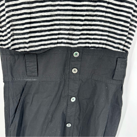 Veronica Beard Jeans Capri Linen Midi Dress Ruffle Black White Stripes Small - Picture 5 of 16